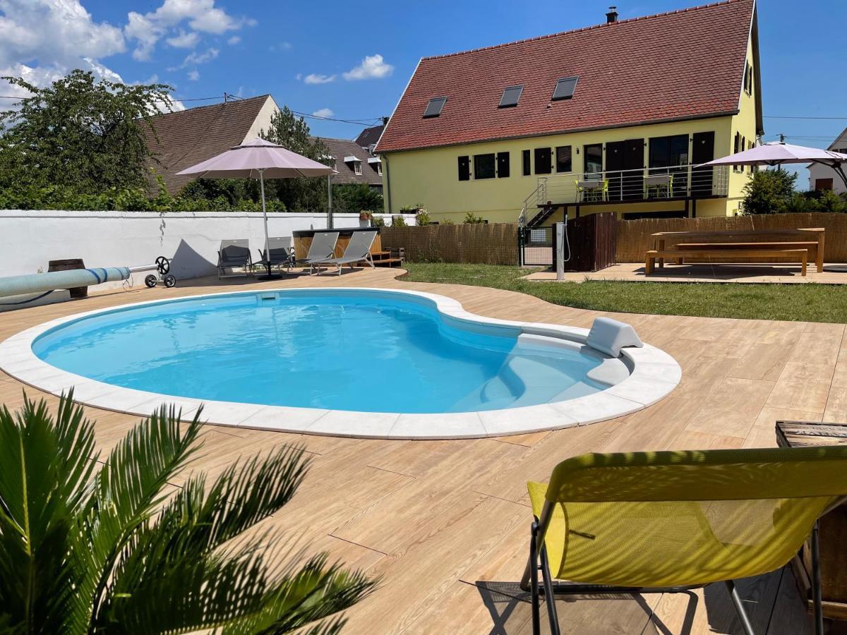 Alsacebnb - Gite 12 Personnes Dans Le Vignoble - Piscine Privee & Spa Ammerschwihr Eksteriør bilde